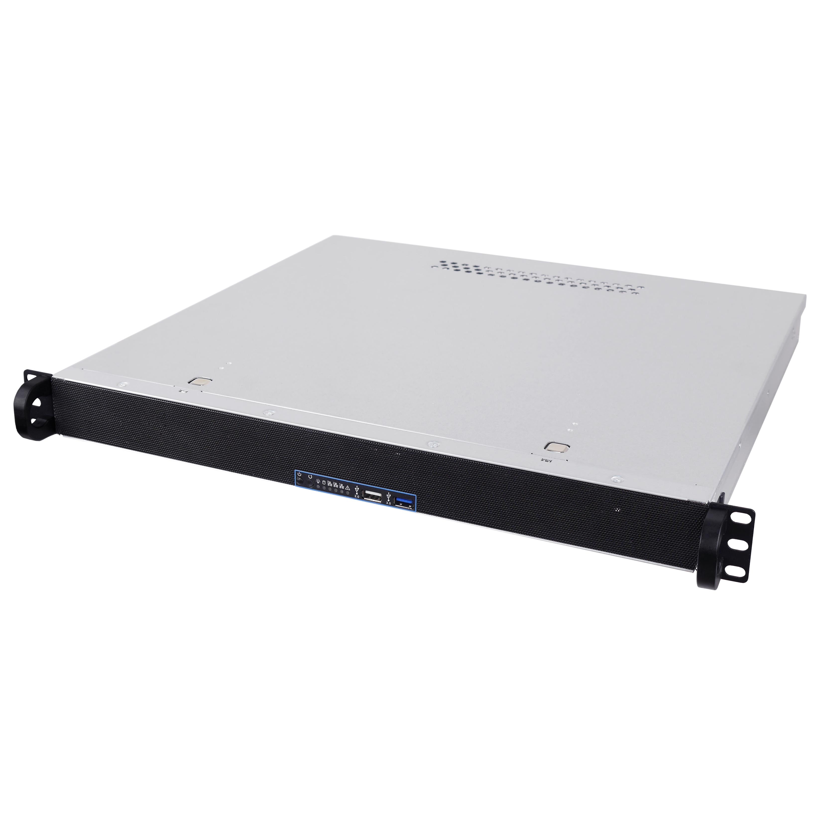 Серверный корпус 1U NR-D1390 (ATX 9.6x12, без Slim DVD, 2x3.5"int, 1x2.5"int, 390mm) черный