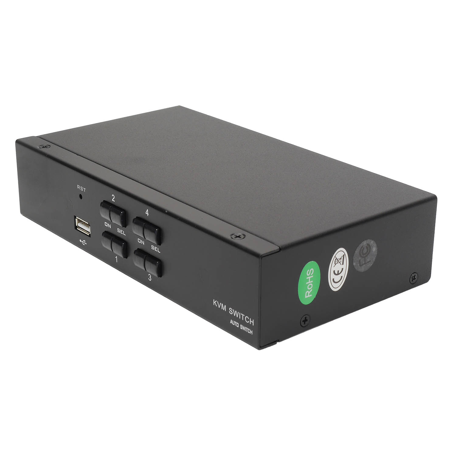 Переключатель KVM 4 порта Display Port, Audio, Microphone, 2xUSB, NR-MA41DP, Negorack