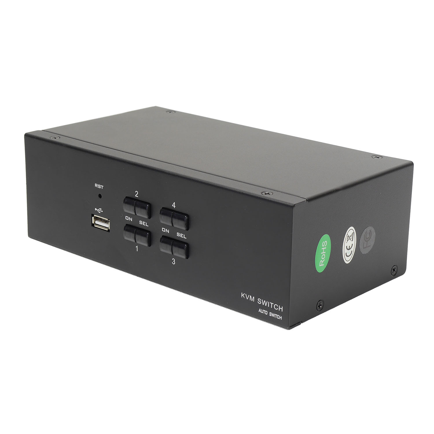 Переключатель KVM 4 порта 2x Display Port, Audio, Microphone, 2xUSB, NR-MA42DP, Negorack