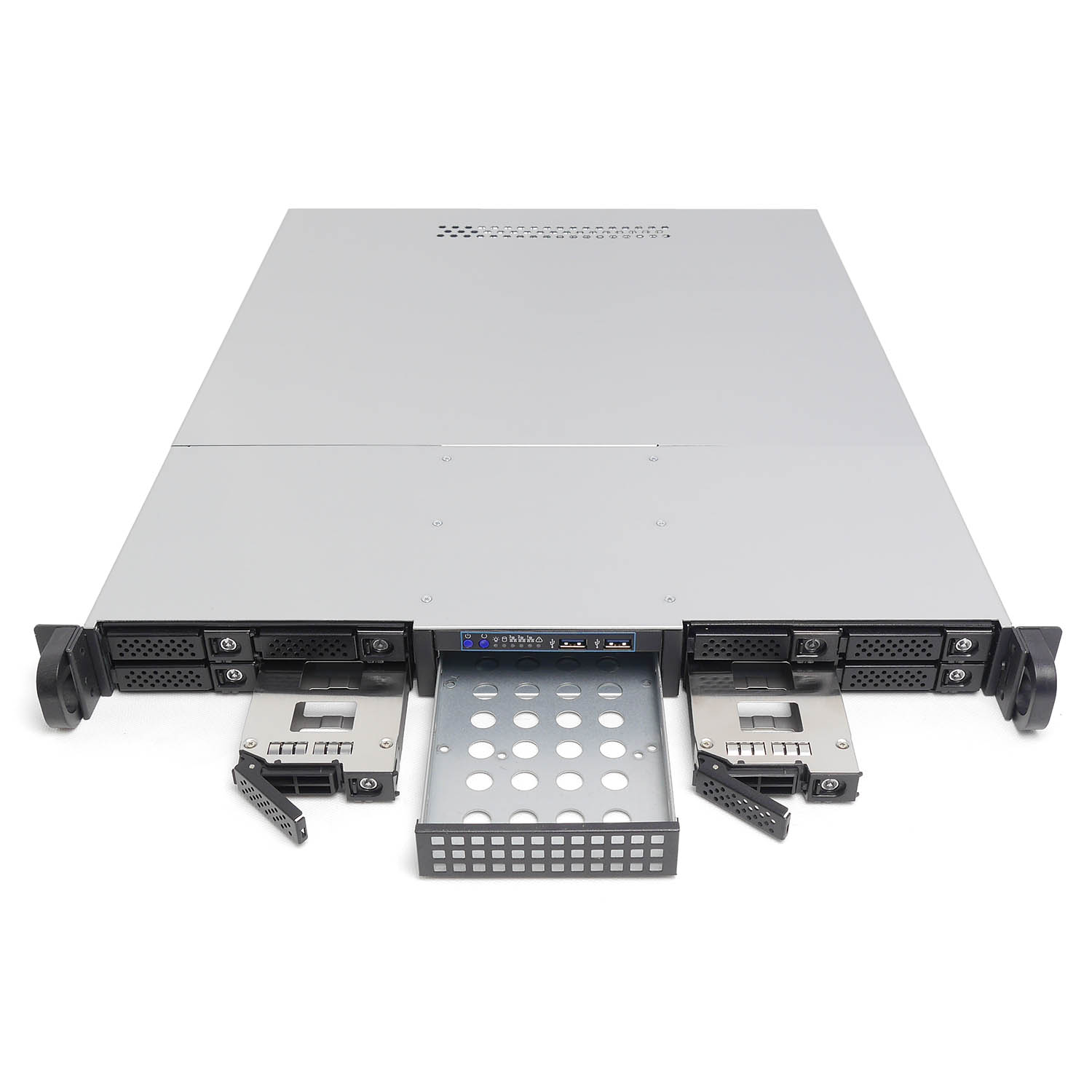 Серверный корпус 1U NR-D155-HS8MS 8xHot Swap SAS/SATA  (EATX 12x13, Slim CD, 650mm) черный