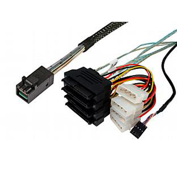 Кабель Mini SAS Cable, SFF-8643 to SFF-8482 with power