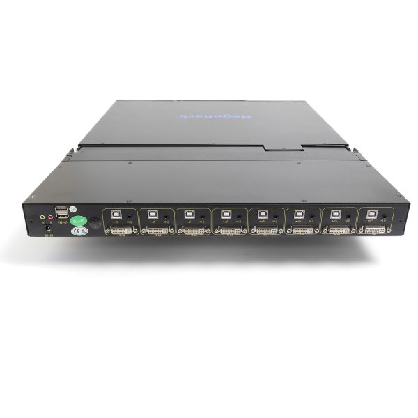 8-портовый КВМ переключатель с ЖК-дисплеем порты подключения DVI
