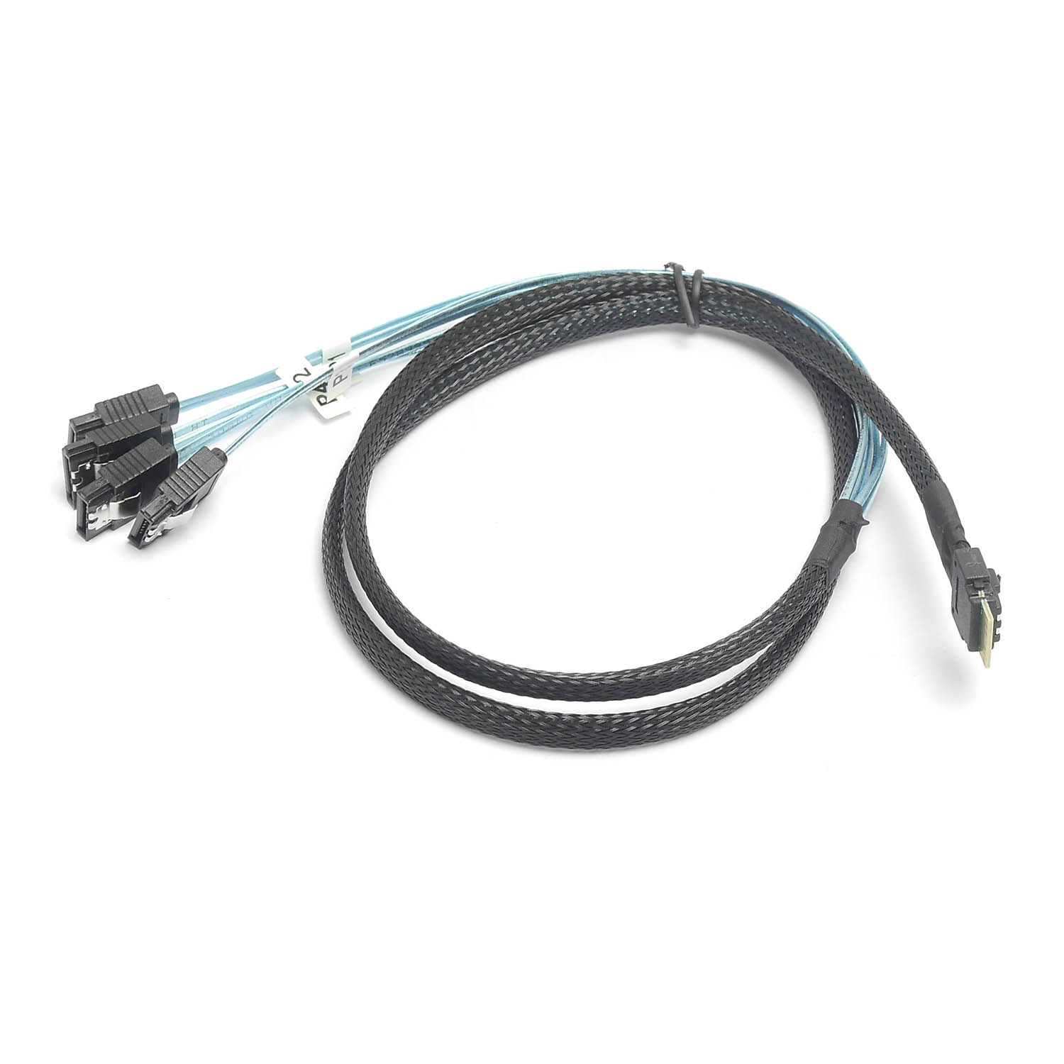 Кабель SAS Cable SFF-8654 4i (host) to 4xSATA (target), 1 метр, SAS-053