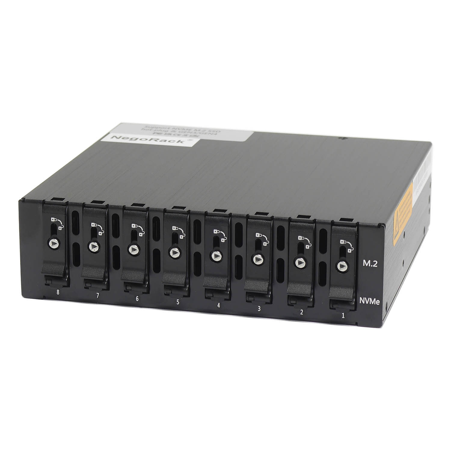 Корзина 1 x 5.25" с салазками "горячей" замены для 8x NVMe SSD M.2, SlimSAS x8, NR-BP58M2S, Negorack